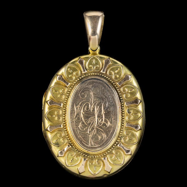 Antique Victorian Locket 15ct Gold Circa 1890