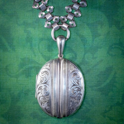 Antique-Victorian-Locket-Collar-Necklace-Silver-Circa-1890-COVER