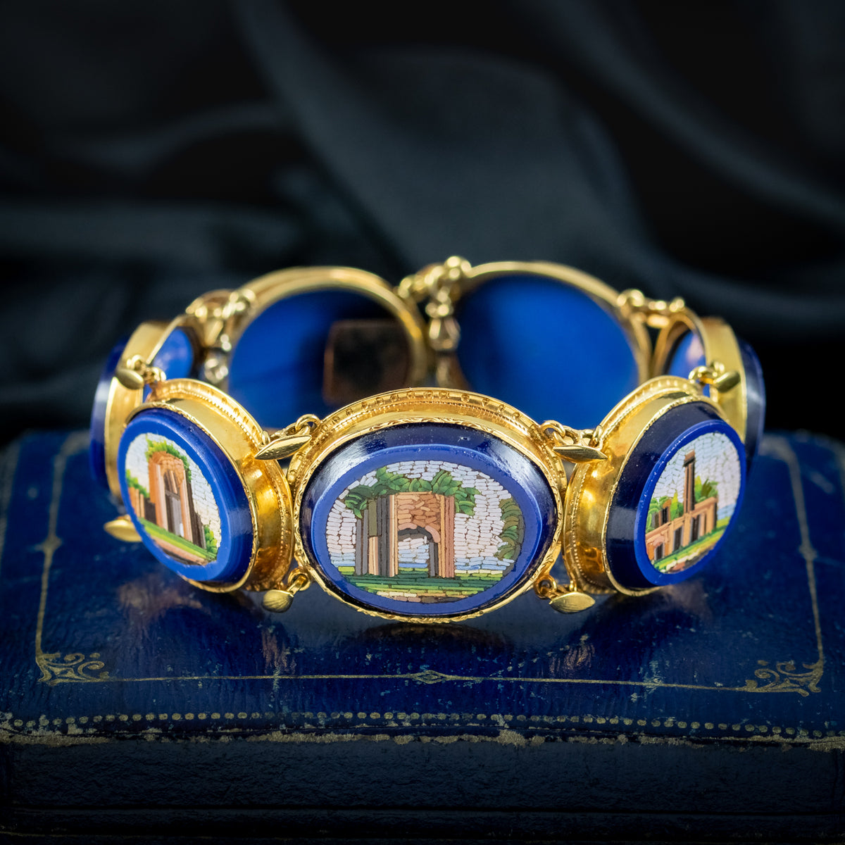 Antique Victorian Micro Mosaic Bracelet 18ct Gold Antique Jewellery Online