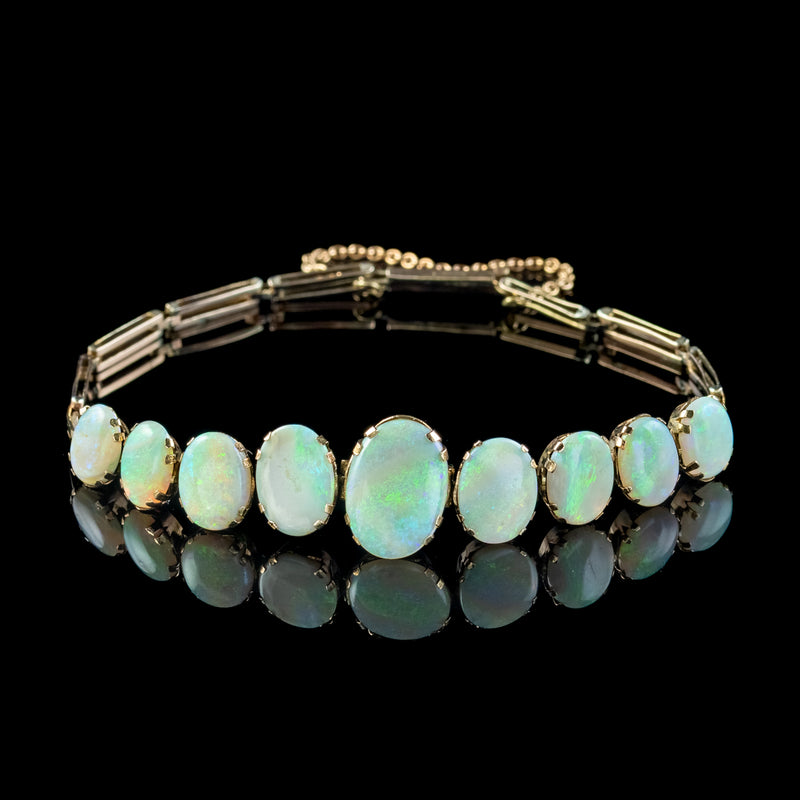 Antique Victorian Opal Bracelet 18ct Total 9ct GoldAntique Victorian Opal Bracelet 18ct Total 9ct Gold