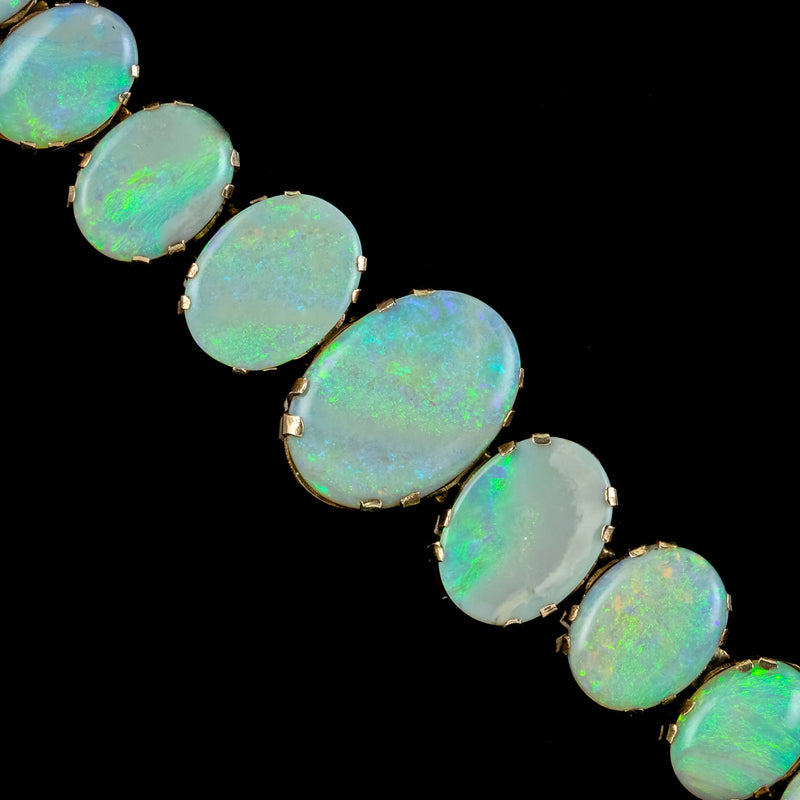 Antique Victorian Opal Bracelet 18ct Total 9ct Gold