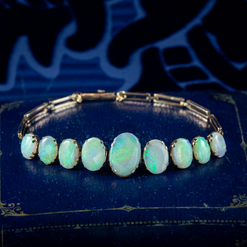 7 ct Pear Shape Created Blue Opal Tennis Bracelet in Sterling Silver -  Walmart.com