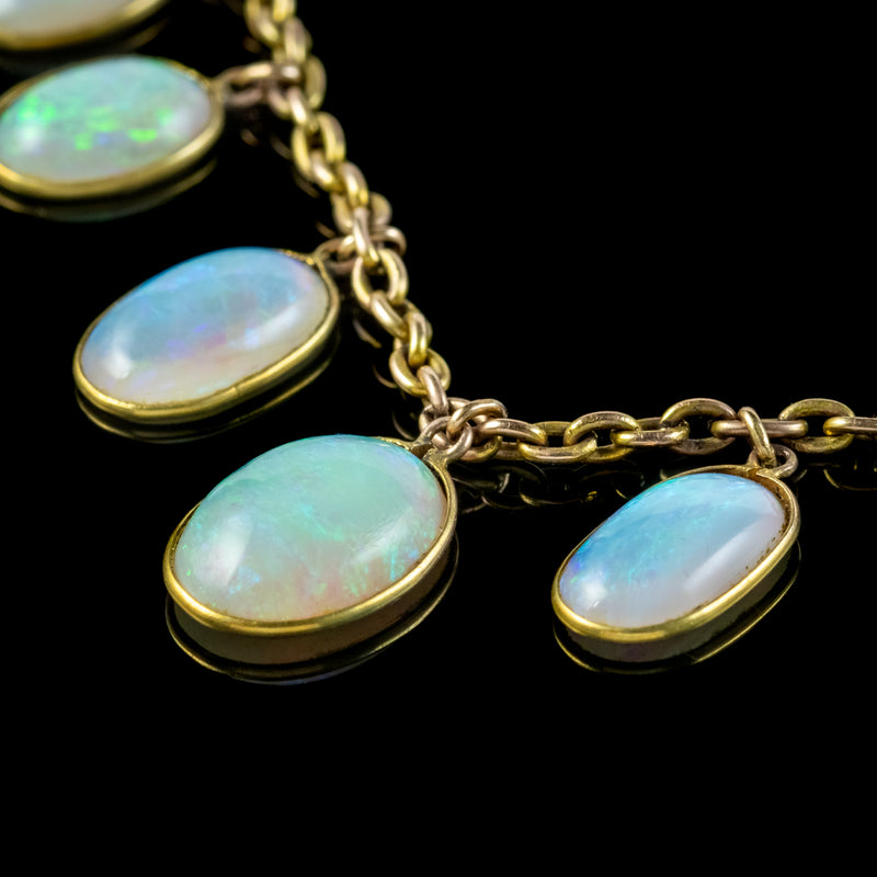 Graduated Opal Bead Necklace (854A) | The Antique Jewellery Company