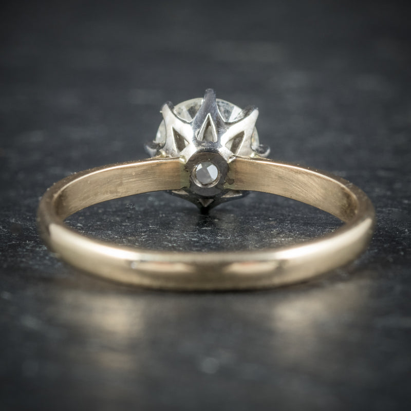 Antique Victorian Diamond Engagement Ring 18ct Gold Circa 1900 back