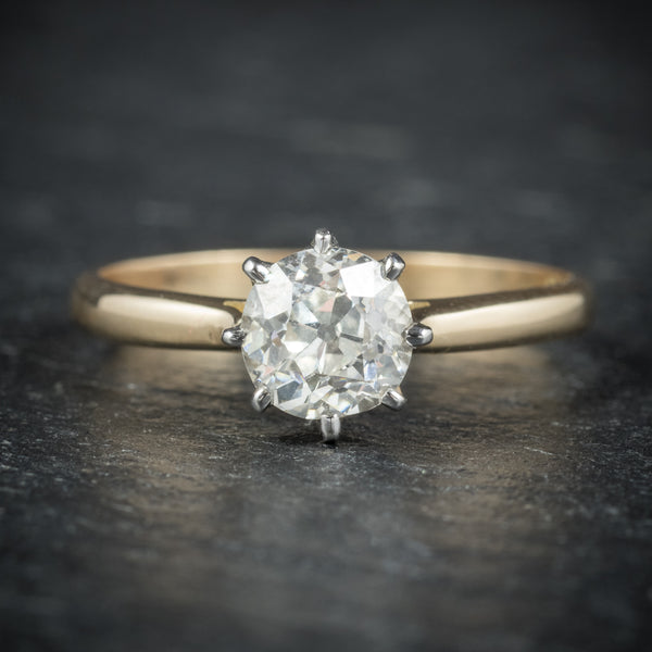 Antique Victorian Diamond Engagement Ring 18ct Gold Circa 1900 front