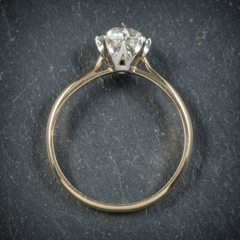 Antique Victorian Diamond Engagement Ring 18ct Gold Circa 1900 top