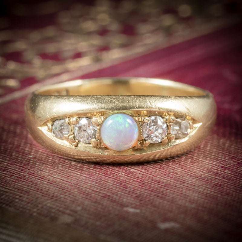 Antique gold opal sale ring