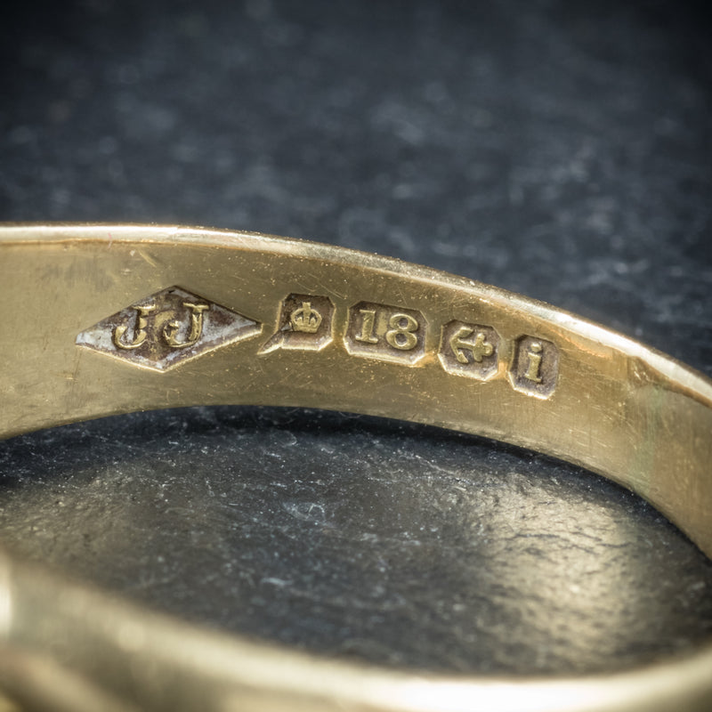 Antique Victorian Opal Ring 18ct Gold Dated Birmingham 1909 hallmarks