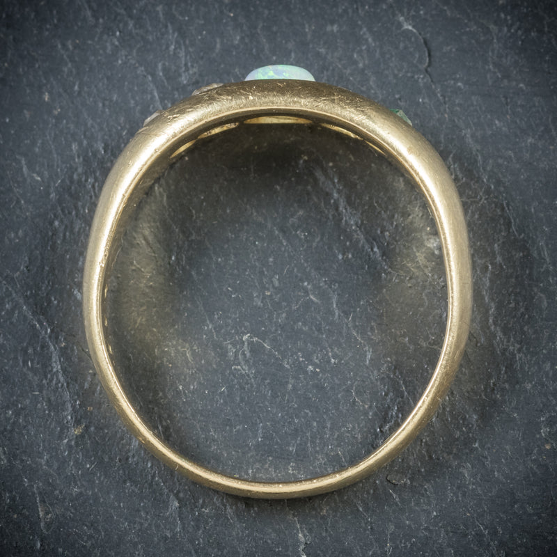 Antique Victorian Opal Ring 18ct Gold Dated Birmingham 1909 top