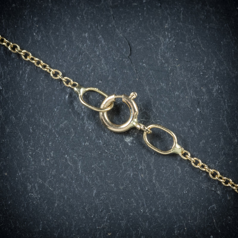 Aquamarine Diamond Pendant Necklace 18ct Gold Clasp