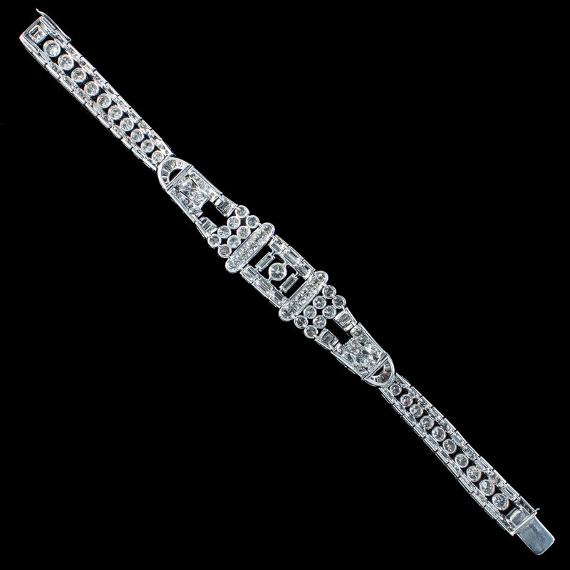 Art Deco Diamond Bracelet Platinum 15ct Diamond 