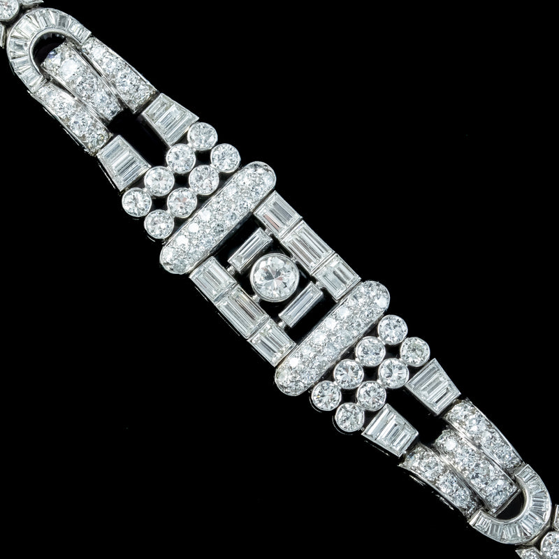 Art Deco Diamond Bracelet Platinum 15ct Diamond 