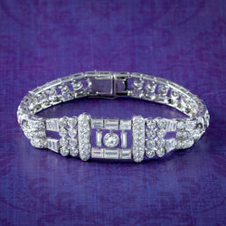 Art Deco Diamond Bracelet Platinum 15ct Diamond 