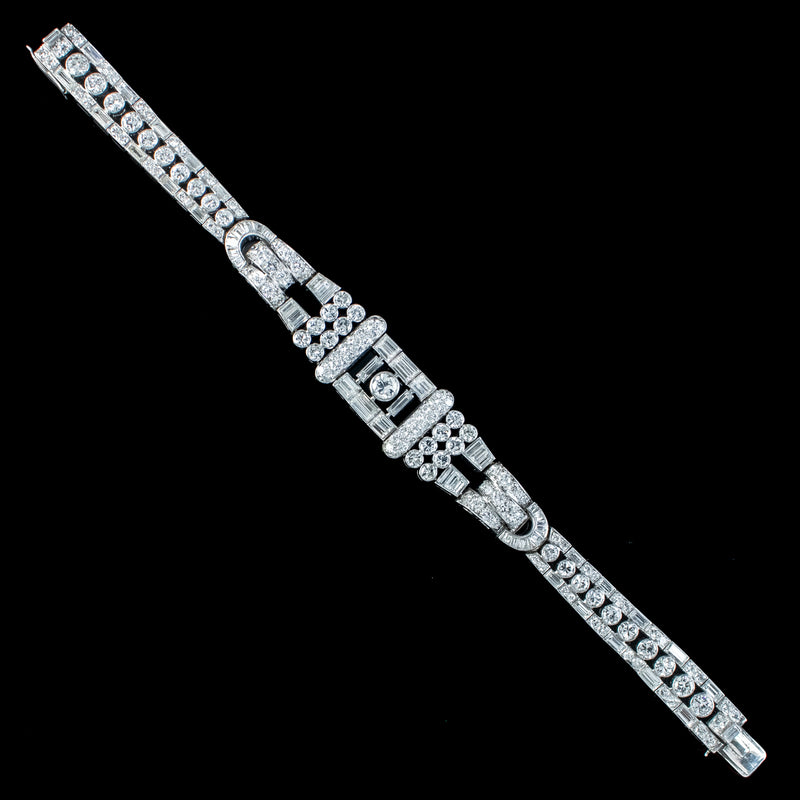 Art Deco Diamond Bracelet Platinum 15ct Diamond 