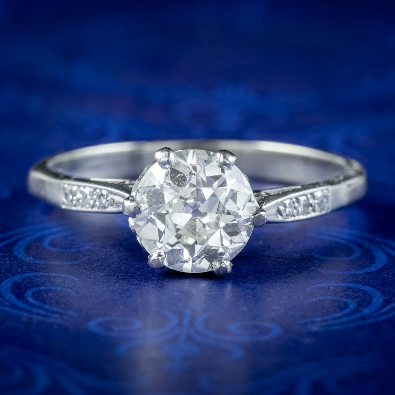 Art Deco Diamond Solitaire Ring 1.20ct Diamond