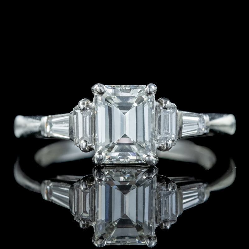 Art Deco Style Diamond Ring 1.50ct Of Diamond