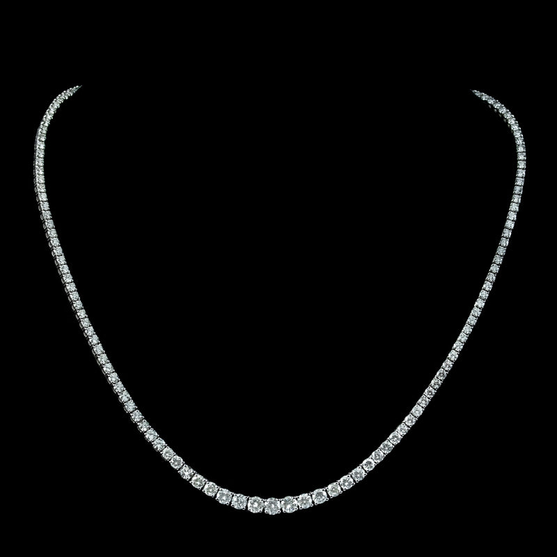 Diamond Riviere Necklace 18ct Gold 20ct Of Diamond