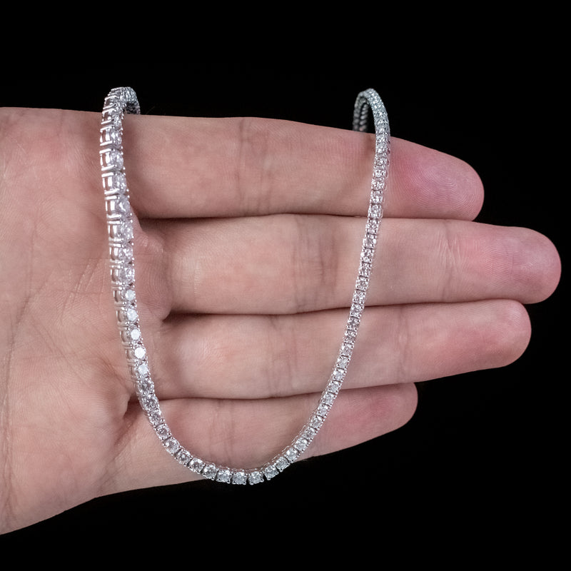 Diamond Riviere Necklace 18ct Gold 20ct Of Diamond