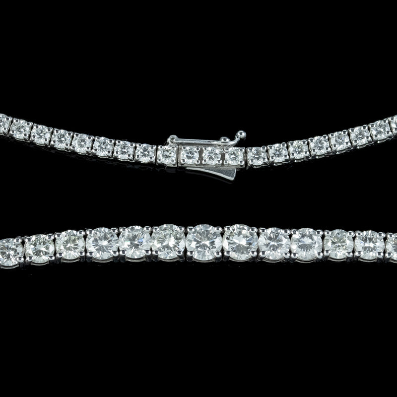 Diamond Riviere Necklace 18ct Gold 20ct Of Diamond