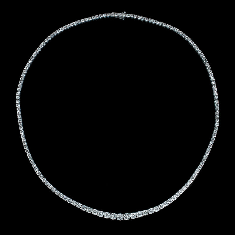 Diamond Riviere Necklace 18ct Gold 20ct Of Diamond