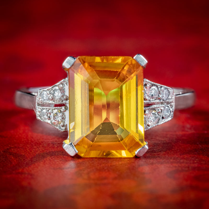 Real Yellow Topaz Stone - Original Topaz Ring - Birthstone Ring - Silver  925 | eBay