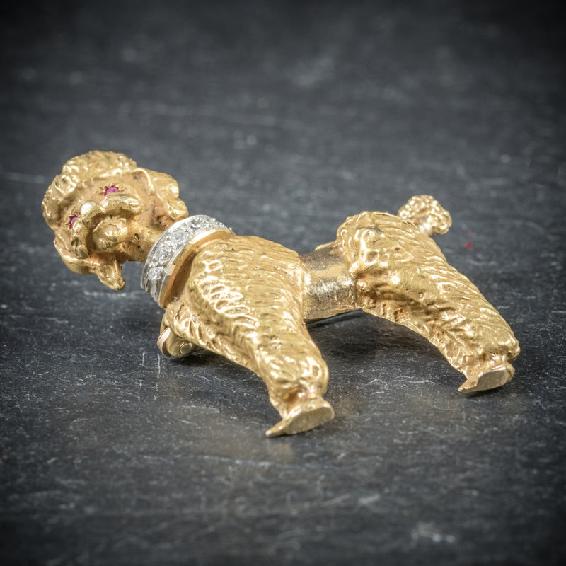 Vintage clearance poodle brooch