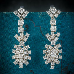 Diamond Drop Earrings 18ct White Gold  COVER