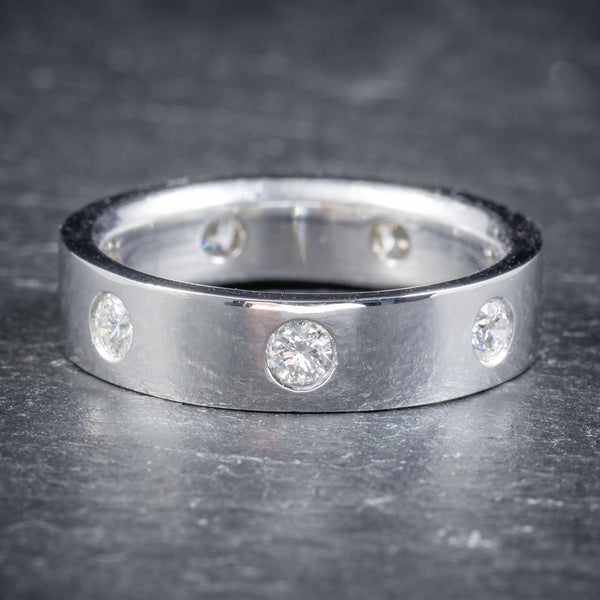 Diamond Eternity Ring Platinum Gents Wedding Band 1.44Ct Of Diamonds