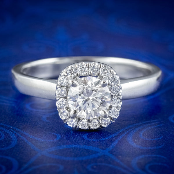 Diamond Cluster Ring 0.80ct Vs1-D Colour Diamond With Cert