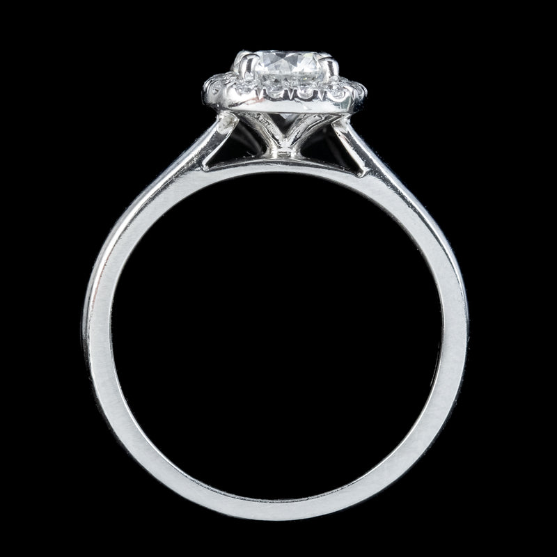 Diamond Cluster Ring 0.80ct Vs1-D Colour Diamond With Cert