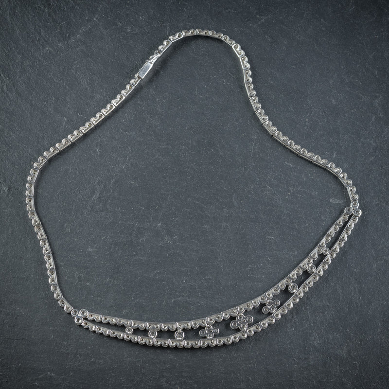 Diamond Necklace 18ct White Gold