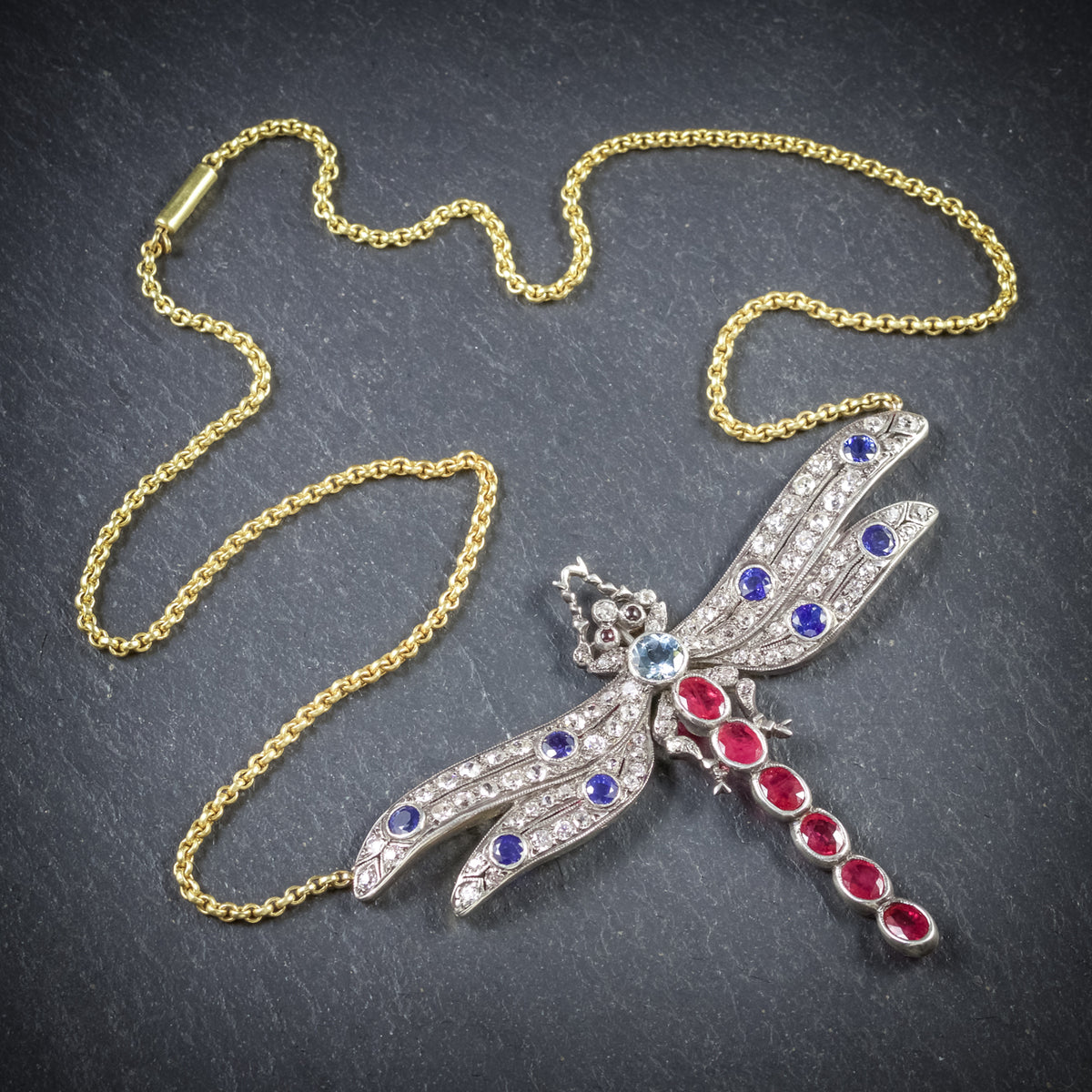 Diamond dragonfly pendant hot sale