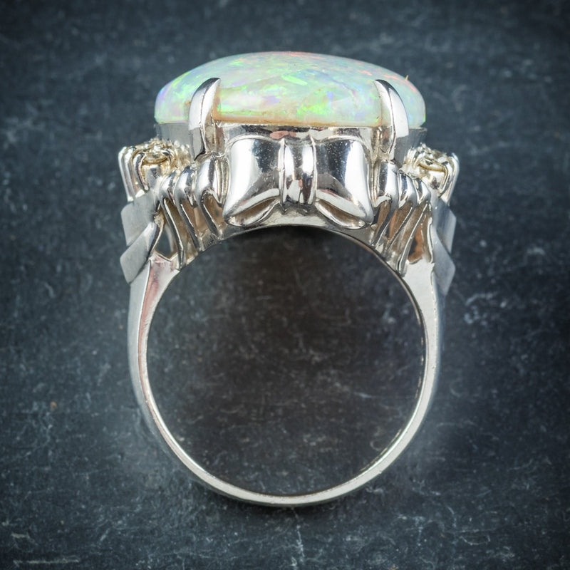  Opal Ring Platinum 10.84ct Opal top
