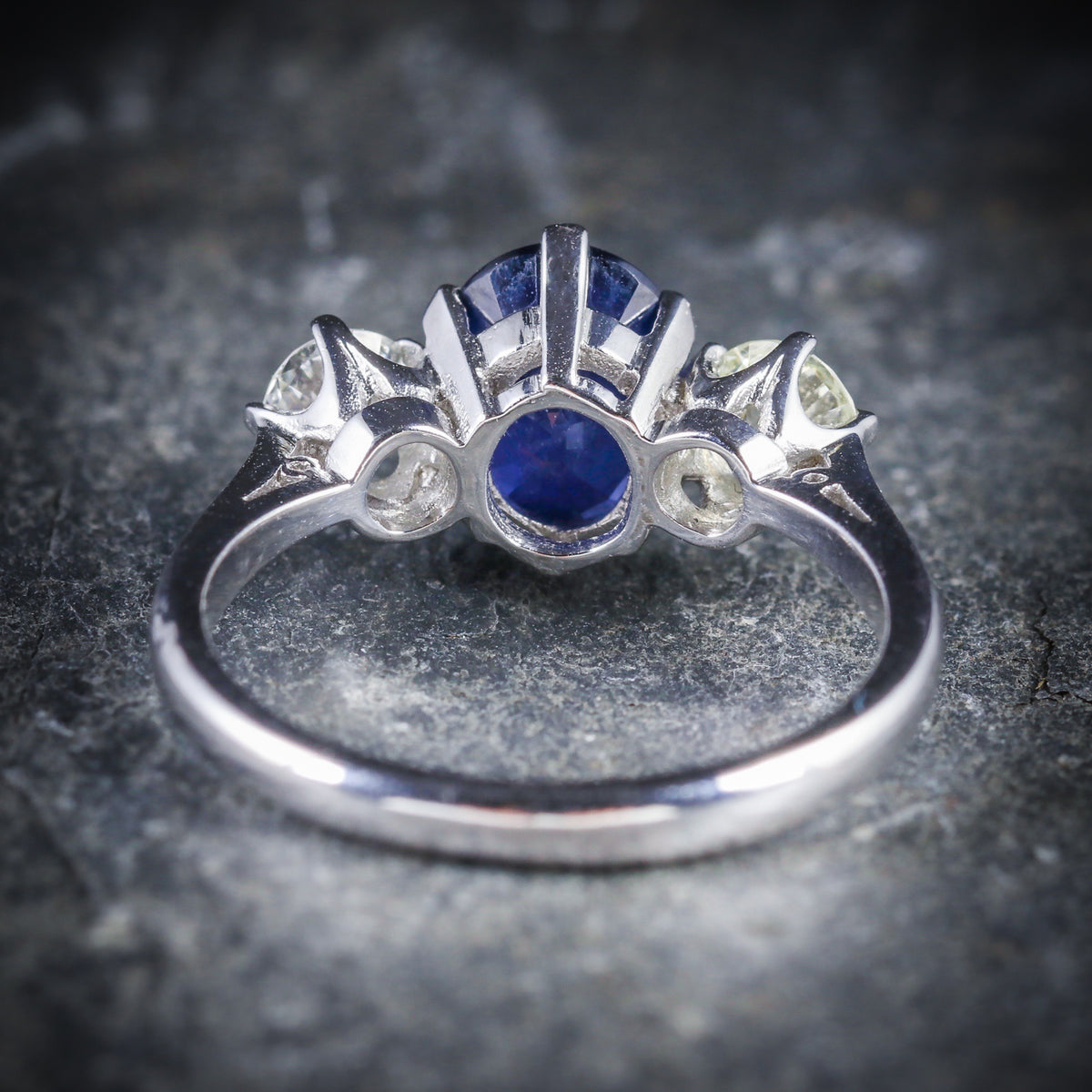 White sapphire trilogy ring discount