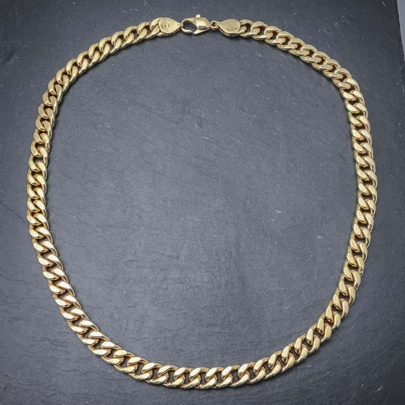 Solid Silver Chain 14ct Yellow Gold Plated Necklace top