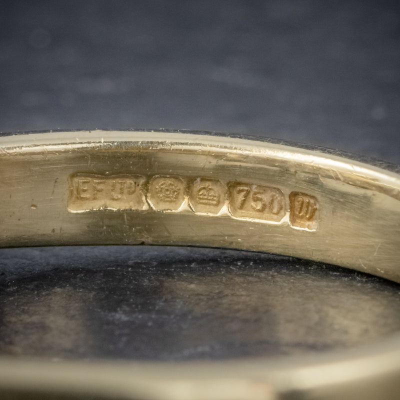 VINTAGE DIAMOND TRILOGY RING 18CT GOLD PLATINUM 2CT DIAMONDS HALLMARKS