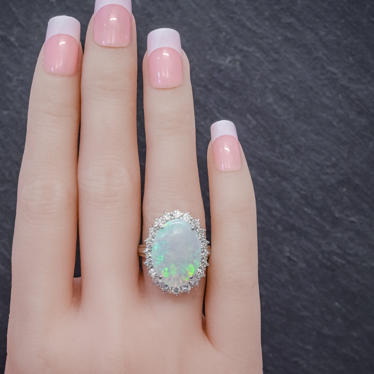 Platinum opal ring hotsell