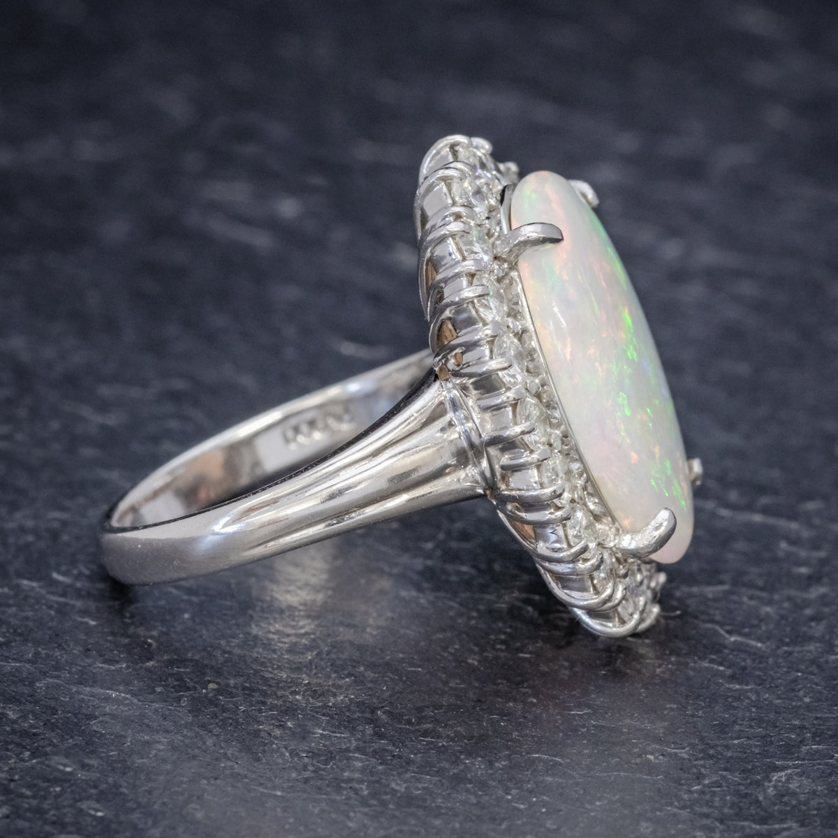 Platinum opal engagement rings hot sale