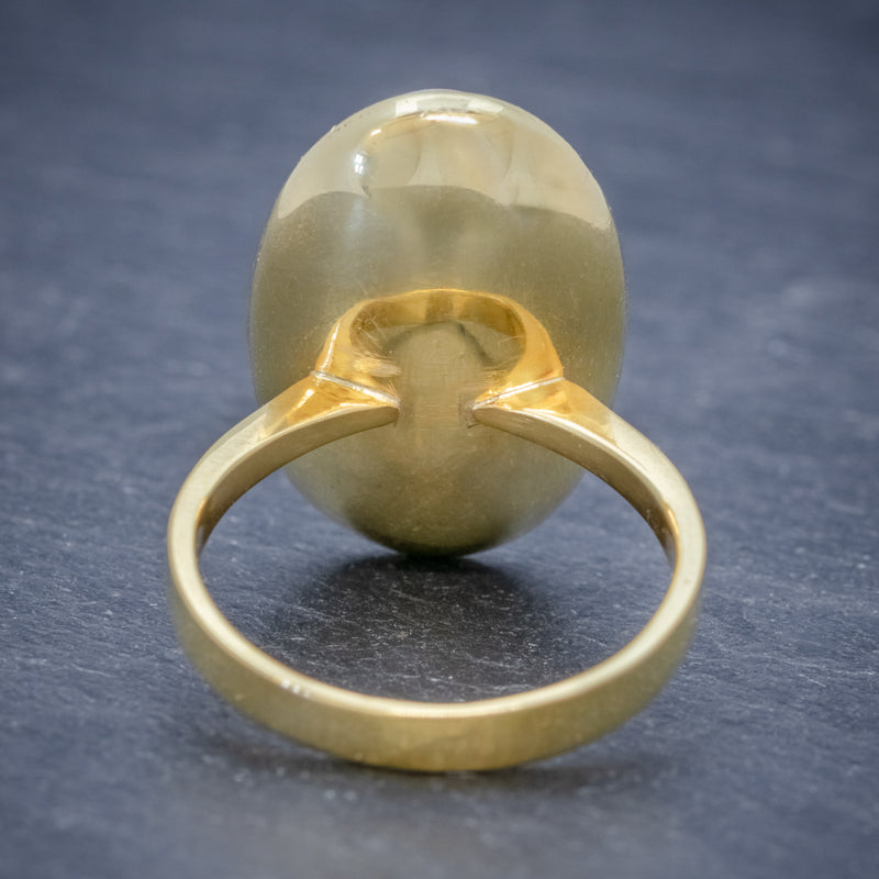 VINTAGE OPAL RING 14ct GOLD NATURAL 14CT OPAL CIRCA 1940 back