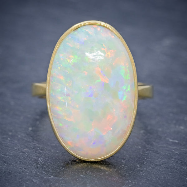 VINTAGE OPAL RING 14ct GOLD NATURAL 14CT OPAL CIRCA 1940 front