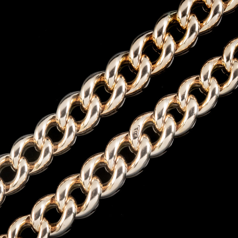 Antique Victorian Albert Chain 9ct Gold