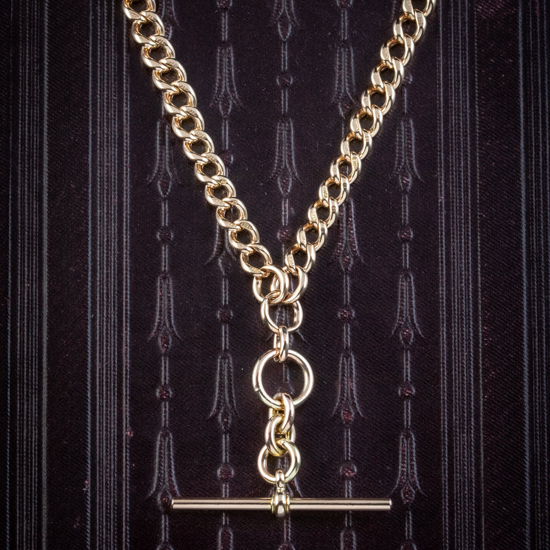 Antique Victorian Albert Chain 9ct Gold