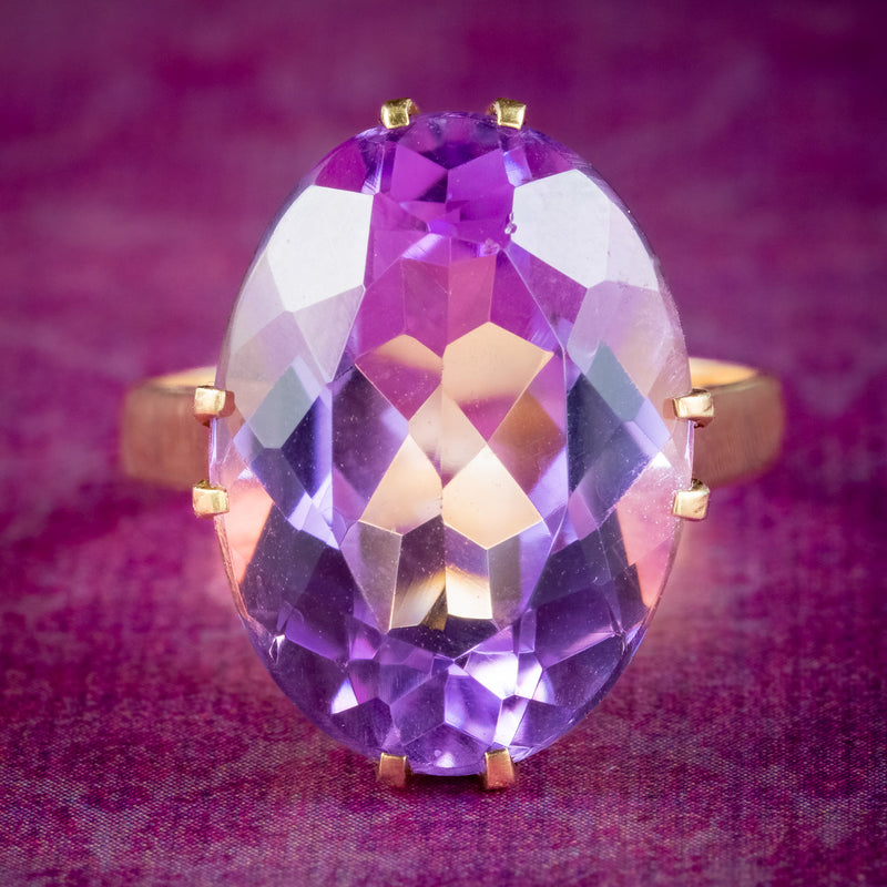 Vintage Amethyst Cocktail Ring 10ct Amethyst