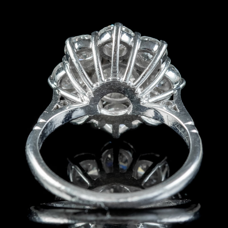 Vintage Diamond Cluster Ring 3.45ct Of Diamond