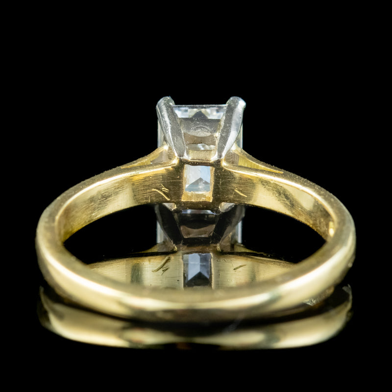 Vintage Diamond Solitaire Ring 0.92ct Diamond Dated 1989