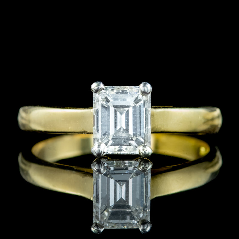 Vintage Diamond Solitaire Ring 0.92ct Diamond Dated 1989