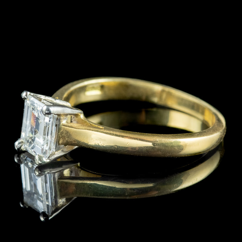 Vintage Diamond Solitaire Ring 0.92ct Diamond Dated 1989