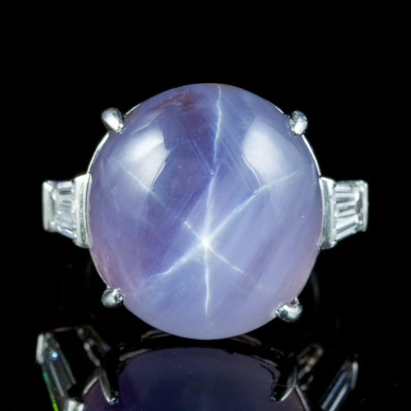 Blue Star Sapphire Rhodium Over Sterling Silver Ring 4.69ctw - GYH040 | Blue  star sapphire, Sterling silver rings, Star sapphire