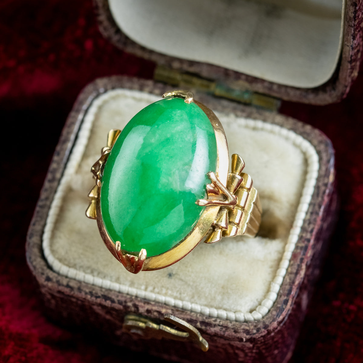 Jade gemstone ring best sale