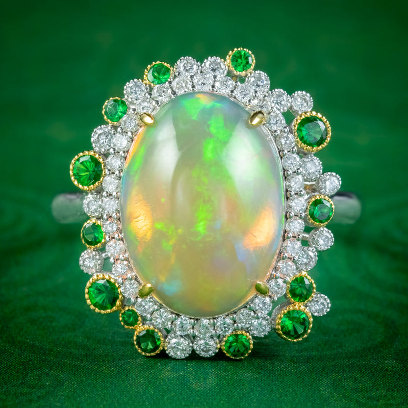 Vintage opal and garnet ring shop